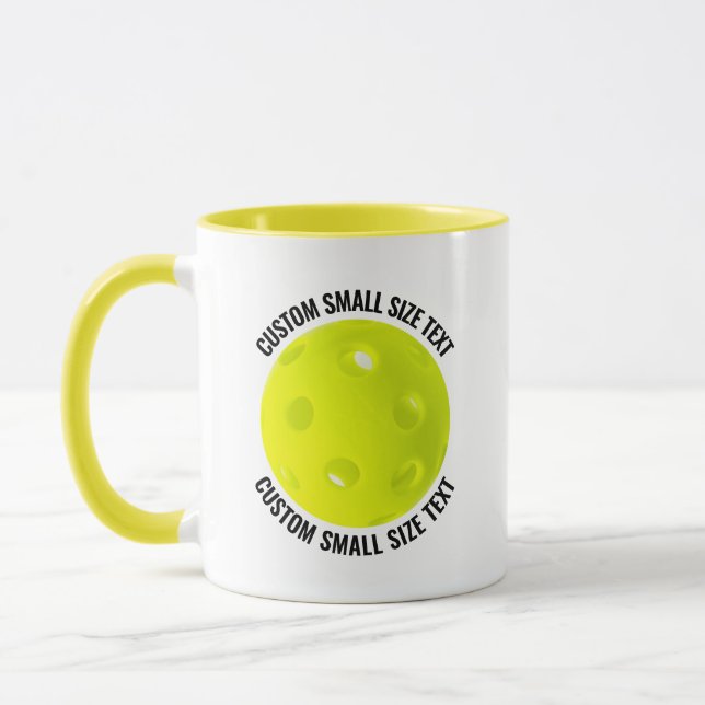Caneca Texto Pequeno YELLOW Combo 11oz Pickleball Persona (Esquerda)