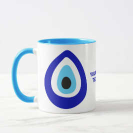 Caneca Texto Personalizado Amuleto Olho do Mal Nazar