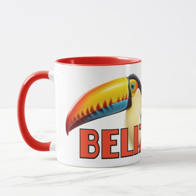 Caneca Texto Personalizado BELIZE Toucan (Esquerda)