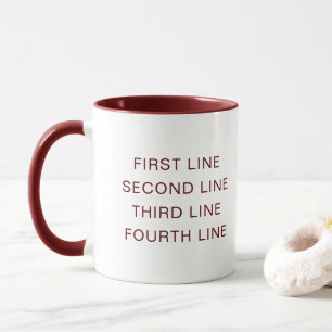 Caneca Texto Personalizado Combinado Marrom 11 oz