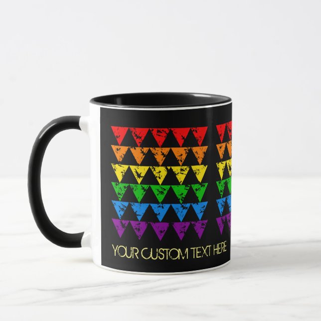 Caneca Texto personalizado Cotovelo Triângulo (Esquerda)
