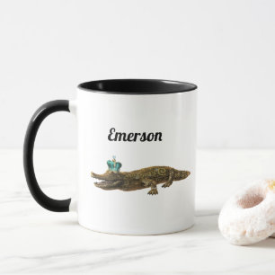 Caneca Texto Personalizado Croc Real Jewel Alligator