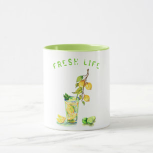 Caneca Texto Personalizado Da Limonada De Limão Com Sumo 