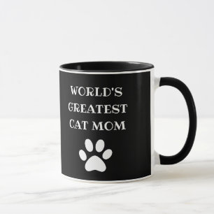 Caneca Texto personalizado da maior Cat Mãe do Mundo Pers