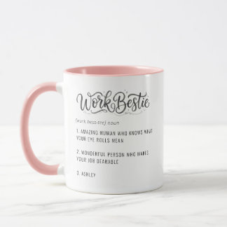Caneca Texto Personalizado Melhor Amiga Trabalho Divertid