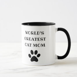 Caneca Texto Personalizado Personalizado da Maior Mãe Cat