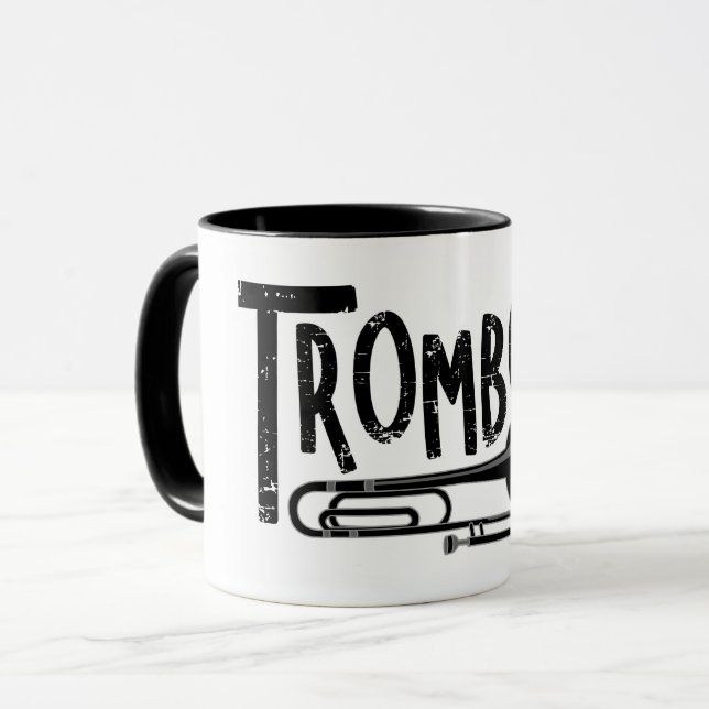 Caneca Texto Rough Trombone (Frente Esquerda)