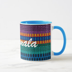 Caneca Texto tradicional do costume do weave do tecido de