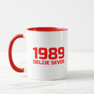 Caneca Texto Vermelho Delije Sever 1989