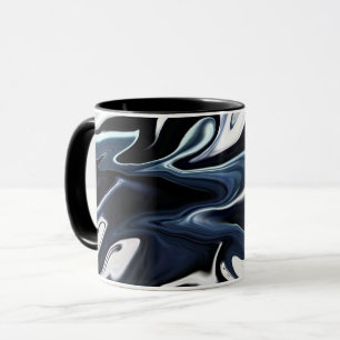 Caneca textura abstrato elegante do fluxo líquido de má