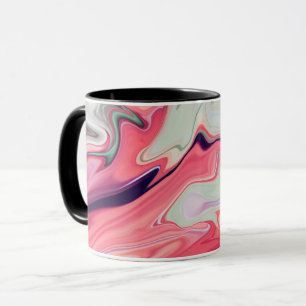 Caneca textura abstrato elegante do fluxo líquido de má