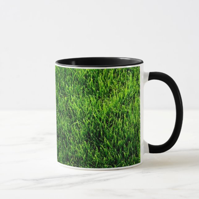 Caneca Textura da grama verde de um campo de futebol (Direita)