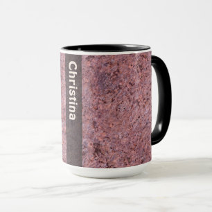 Caneca Textura da rocha da geologia com nome