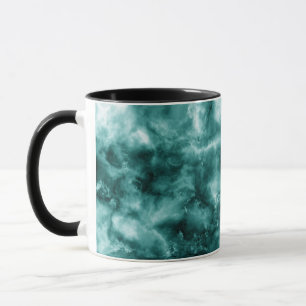 Caneca Textura de mármore verde escuro