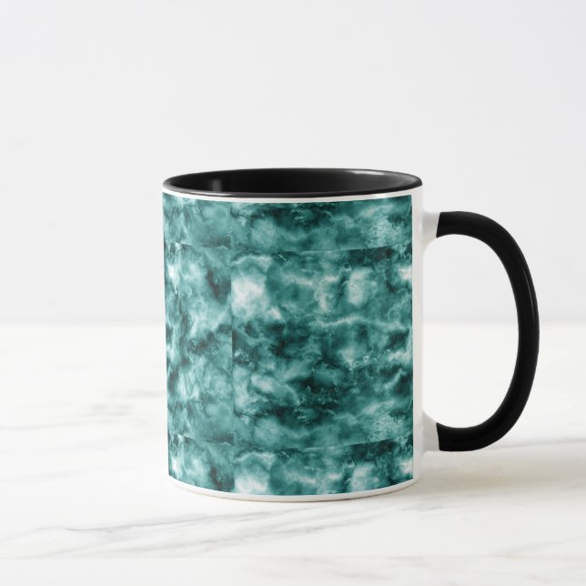 Caneca Textura de mármore verde escuro (Direita)