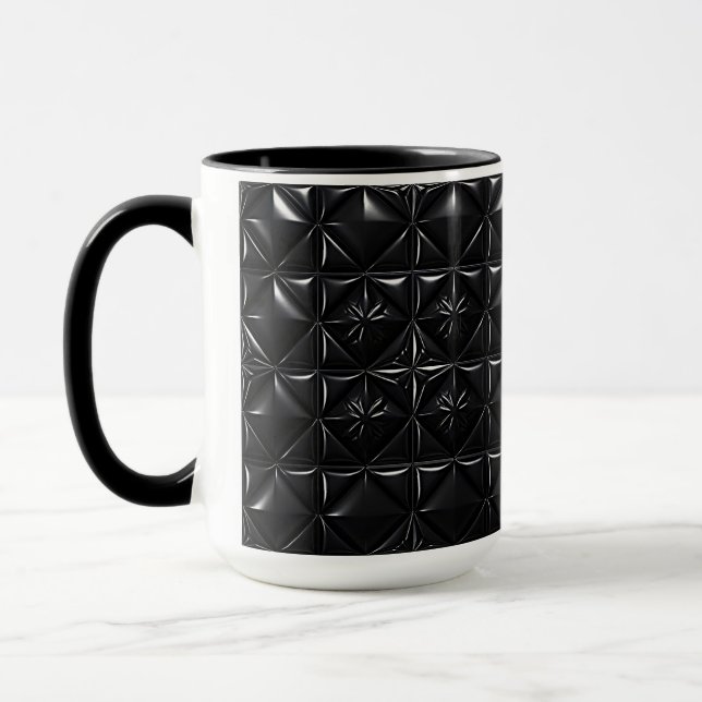 Caneca Textura de Prisma Preto  (Esquerda)