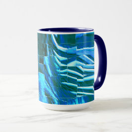 Caneca Textura metálica abstrato de mosaico céu limpo
