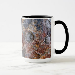 Caneca Textura suja da rocha da geologia com nome