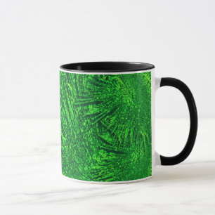 Caneca Textura verde do fractal