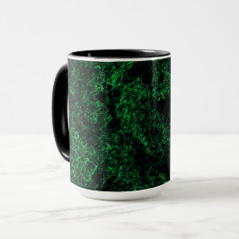 Caneca Textura verde escura, esponja destruída ou corroíd