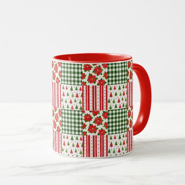 Caneca Texturas de Natal (Frente Esquerda)