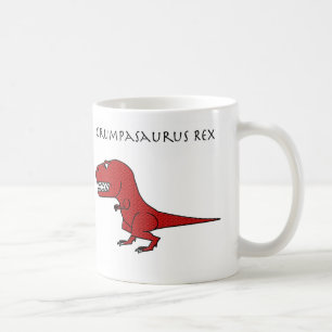Caneca Textured vermelha de Grumpasaurus Rex
