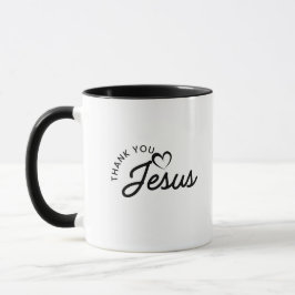 Caneca 'Thank You Jesus' Daily Devotion Prayer Time Quiet