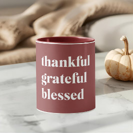 Caneca Thankful Grateful Blessed