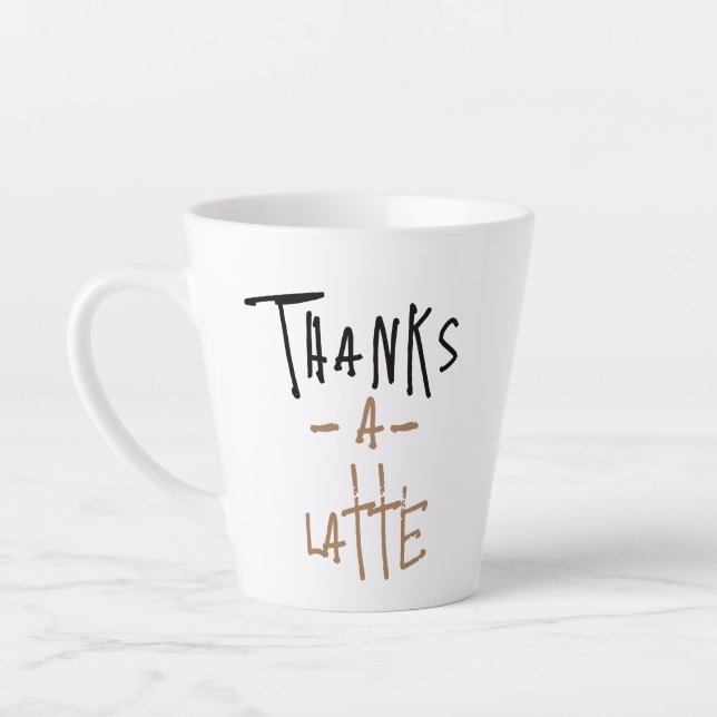 Caneca Thanks A Latte - Presente de Caneca de Café (Esquerda)