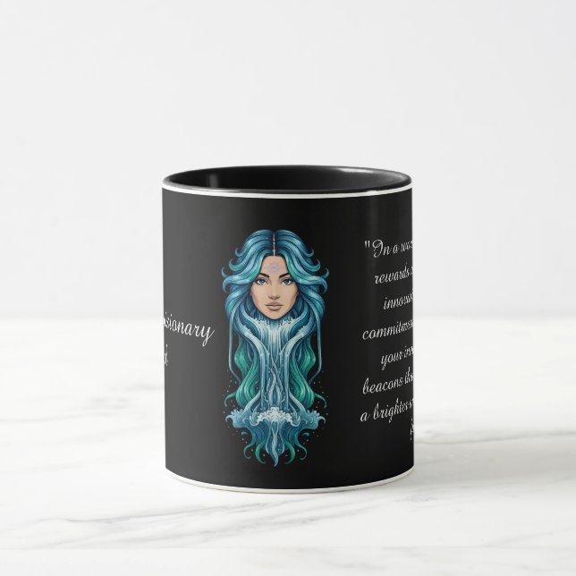Caneca The Aquarius Lady: Luxury Two-Tone Mug (Centro)