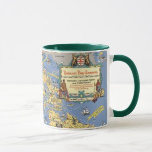 Caneca The Bay Company - Mapa do Canadá