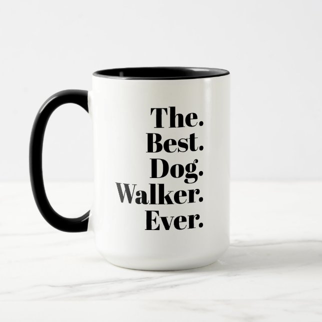 Caneca  'The Best Dog Walker Ever' Playful Fun Gift  (Esquerda)