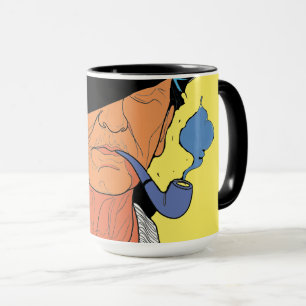 Caneca The Blue Smoke Sailor: Minimalist Portrait