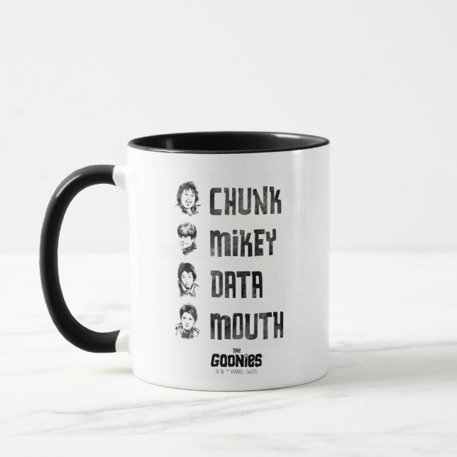 Caneca The Goonies | Chunk, Mikey, Data, Mouth (Esquerda)