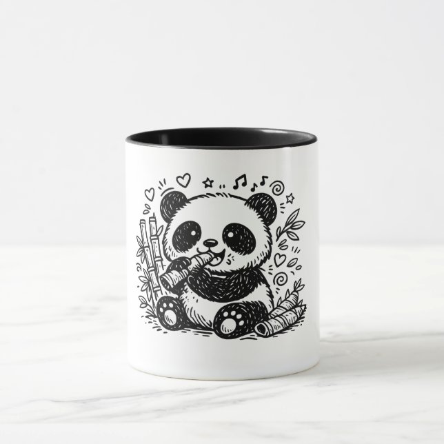 Caneca The Gourmet Panda: A Whimsical Bamboo Feast (Centro)