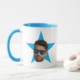 Caneca The Office TV Show Gifts Office Blue Star Face Mug