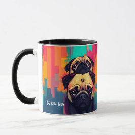 Caneca "The Pug Mug" - Tan Pug Dog Coffee Mug