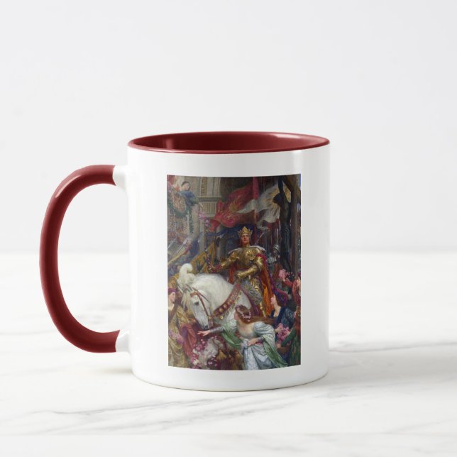 Caneca The Two Crowns c. 1900, por Sir Frank Dicksee (Esquerda)