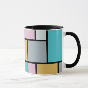 Caneca Theo Van Doesburg - Composição 17 - Arte Mondrian