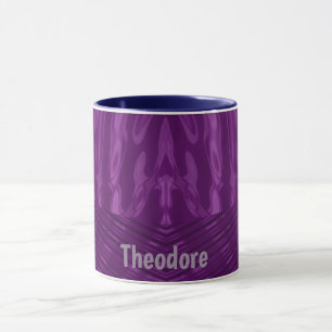 Caneca THEODORE ~ GLOSSY 3D Púrpura Azul ~ Mug