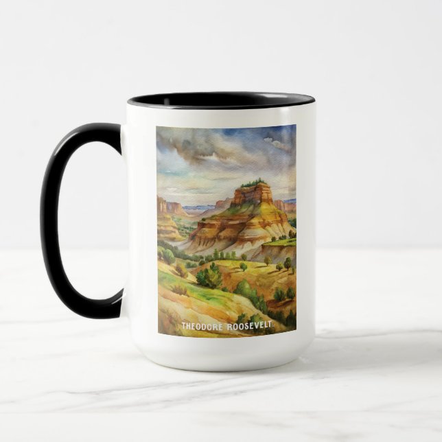 Caneca Theodore Roosevelt National Park Watercolor (Esquerda)