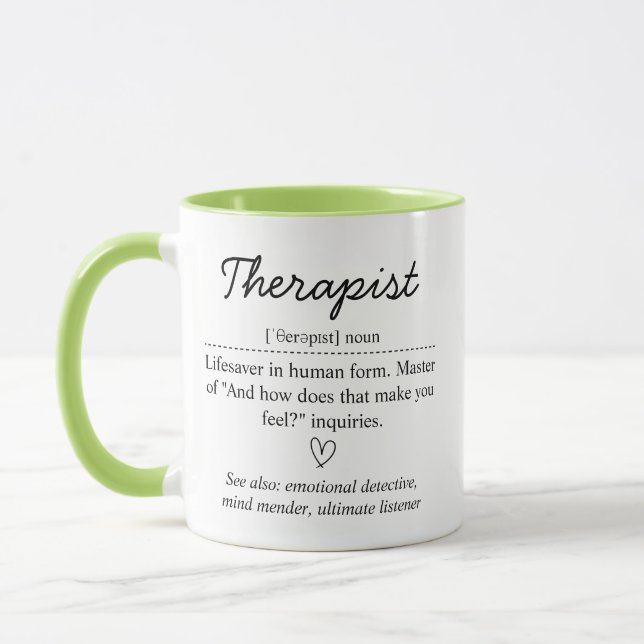Caneca Therapist Definition Mug, Inspirational Mental Hea (Esquerda)