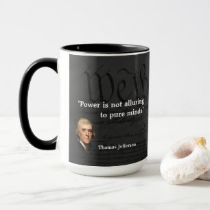 Caneca Thomas Jefferson cita em mentes puras
