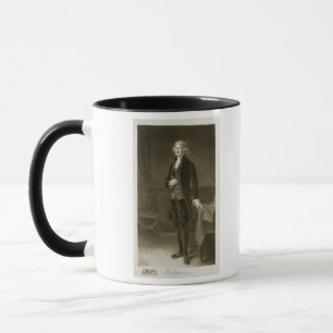 Caneca Thomas Jefferson, ó presidente do Stat unido