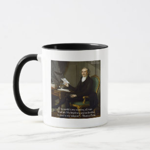 Caneca Thomas Paine "Meus irmãos" Cita presentes e cartõe
