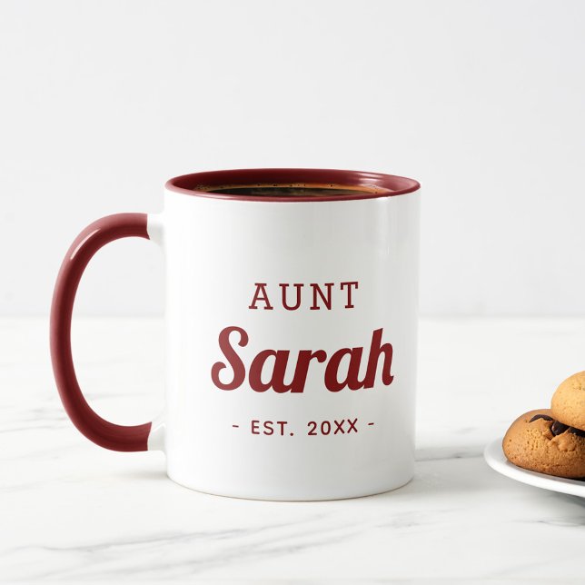 Caneca Tia Personalizada Monograma (Criador carregado)