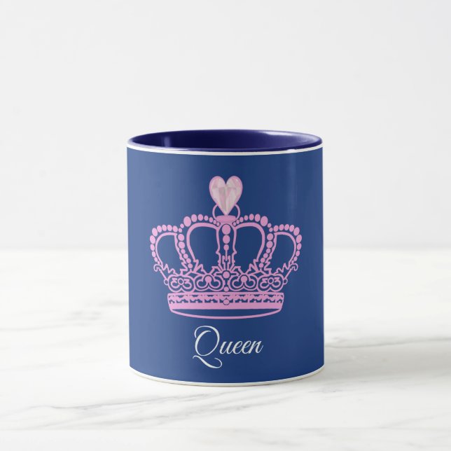 Caneca Tiara Coroa de Rainha Rosa  (Centro)