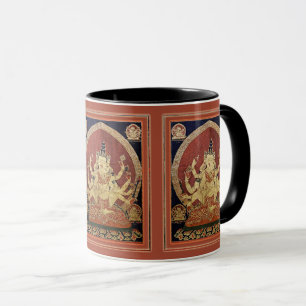 Caneca Tibetano Thangka de Guhyasamaja Akshobhyavajra