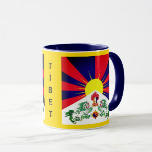 Caneca Tibete, Leões de Neve, Bandeira do Tibete - Os Hi