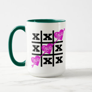 Caneca Tic Tac Toe Love Dia de os namorados Idea - Engraç